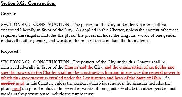 Section 3.02 Charter language